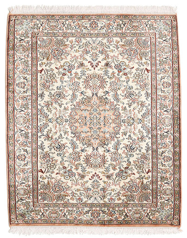 Kashmir pure silk (Red & Grey Carpet) 3 X 5 FT Hand knotted 