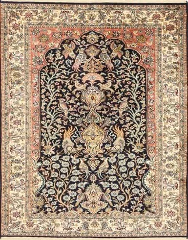 Kashmir Pure Silk Carpet (3 x5) ft Hand knotted
