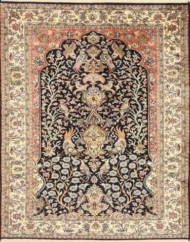 Kashmir Pure Silk Carpet (3 x5) ft Hand knotted