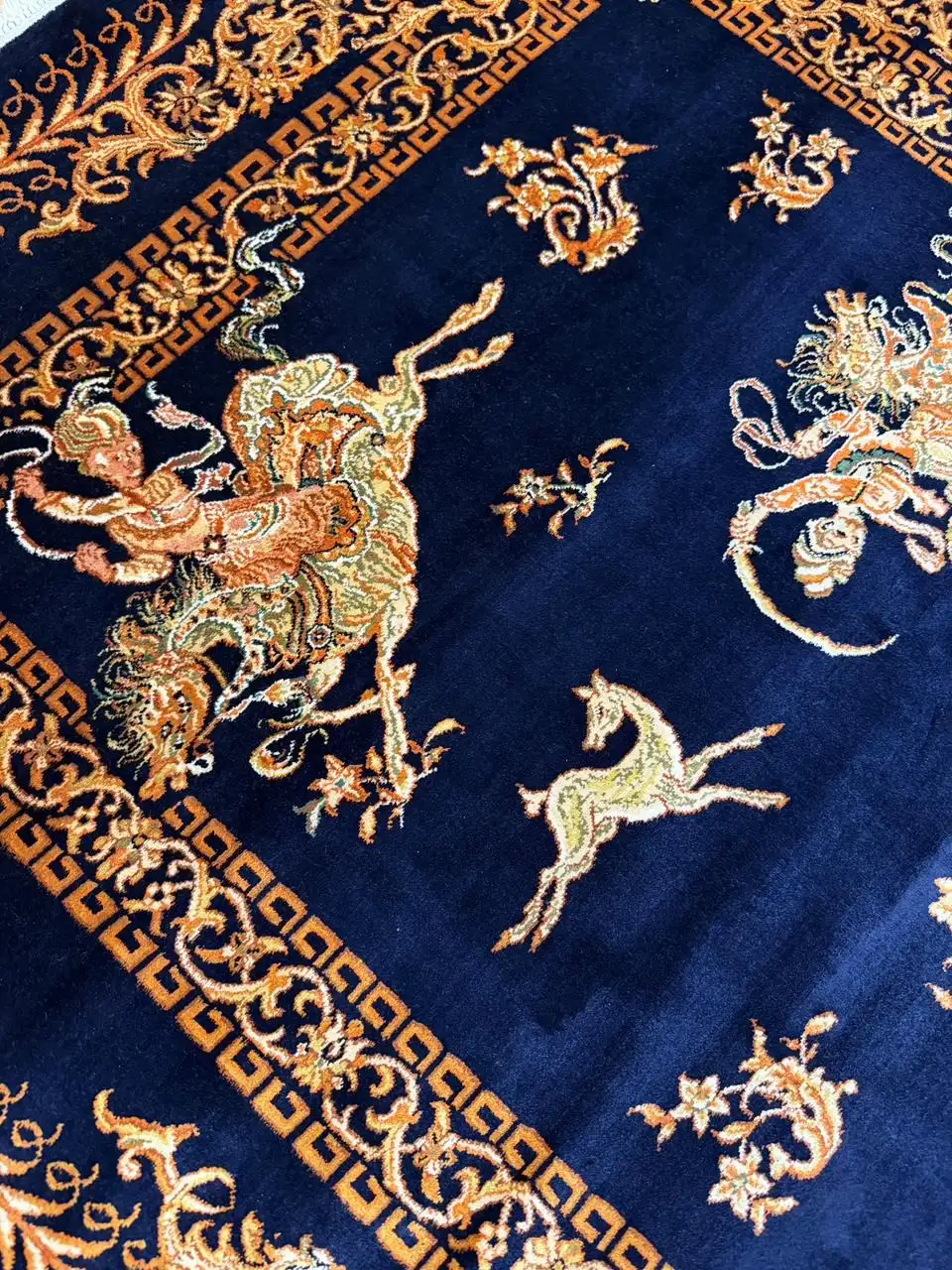 Handmade Kashmir Pure Silk Rug (3 x 5) ft Hand knotted