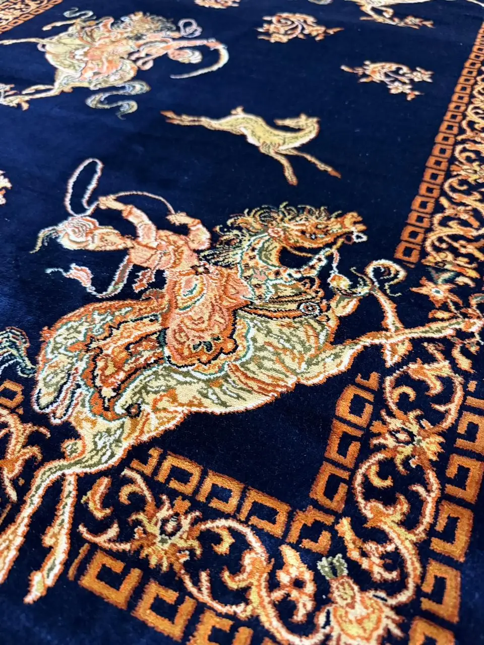 Handmade Kashmir Pure Silk Rug (3 x 5) ft Hand knotted