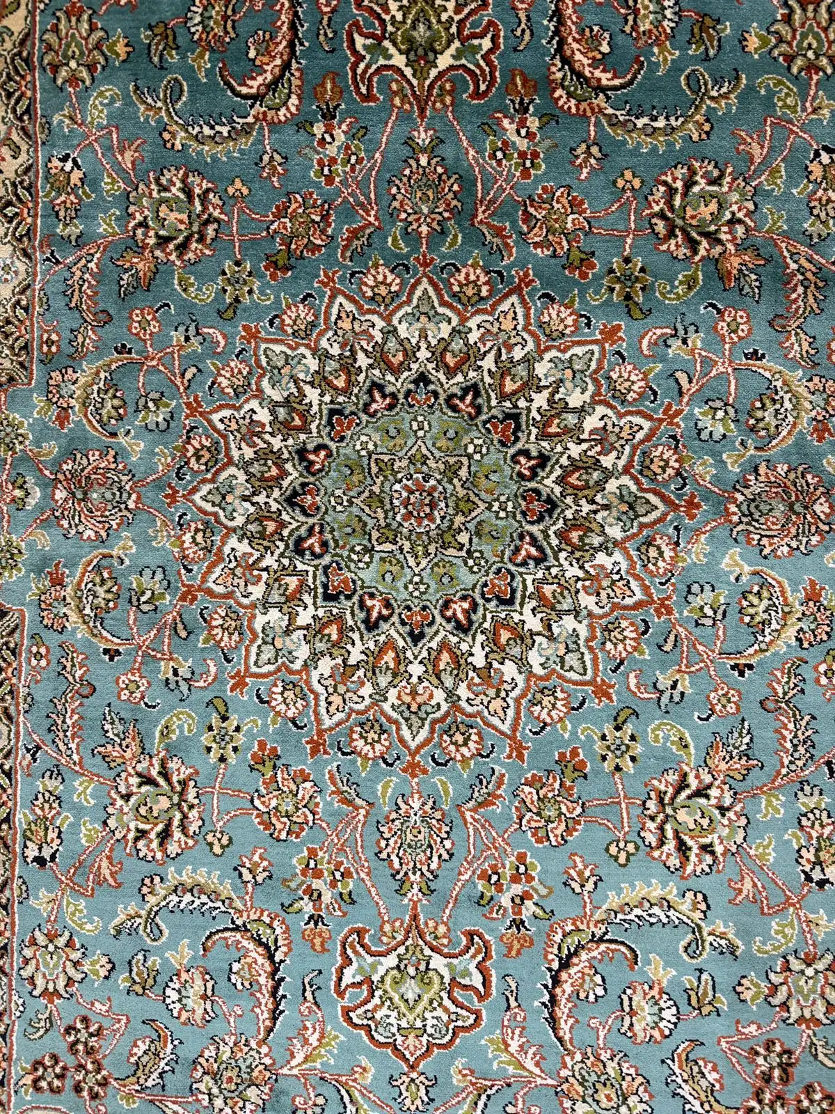 Handmade Kashmir Pure Silk Carpet (4 x 6) ft Hand knotted
