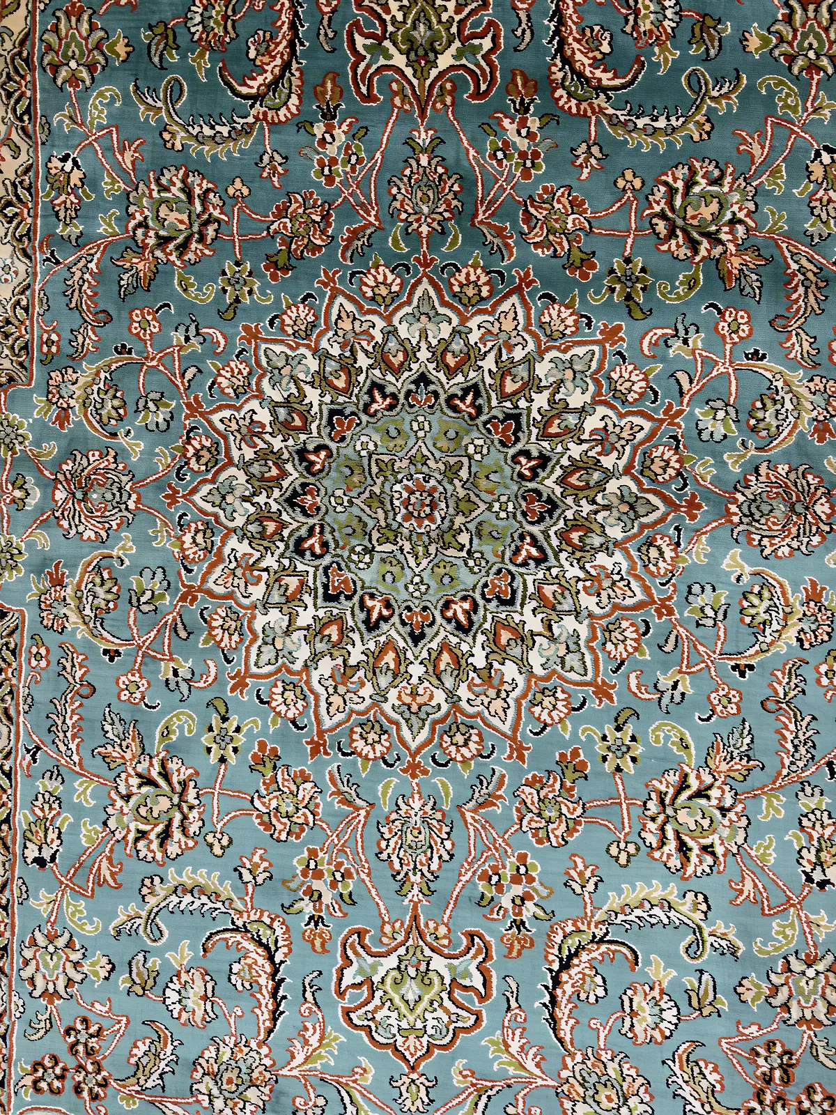 Handmade Kashmir Pure Silk Carpet (4 x 6) ft Hand knotted