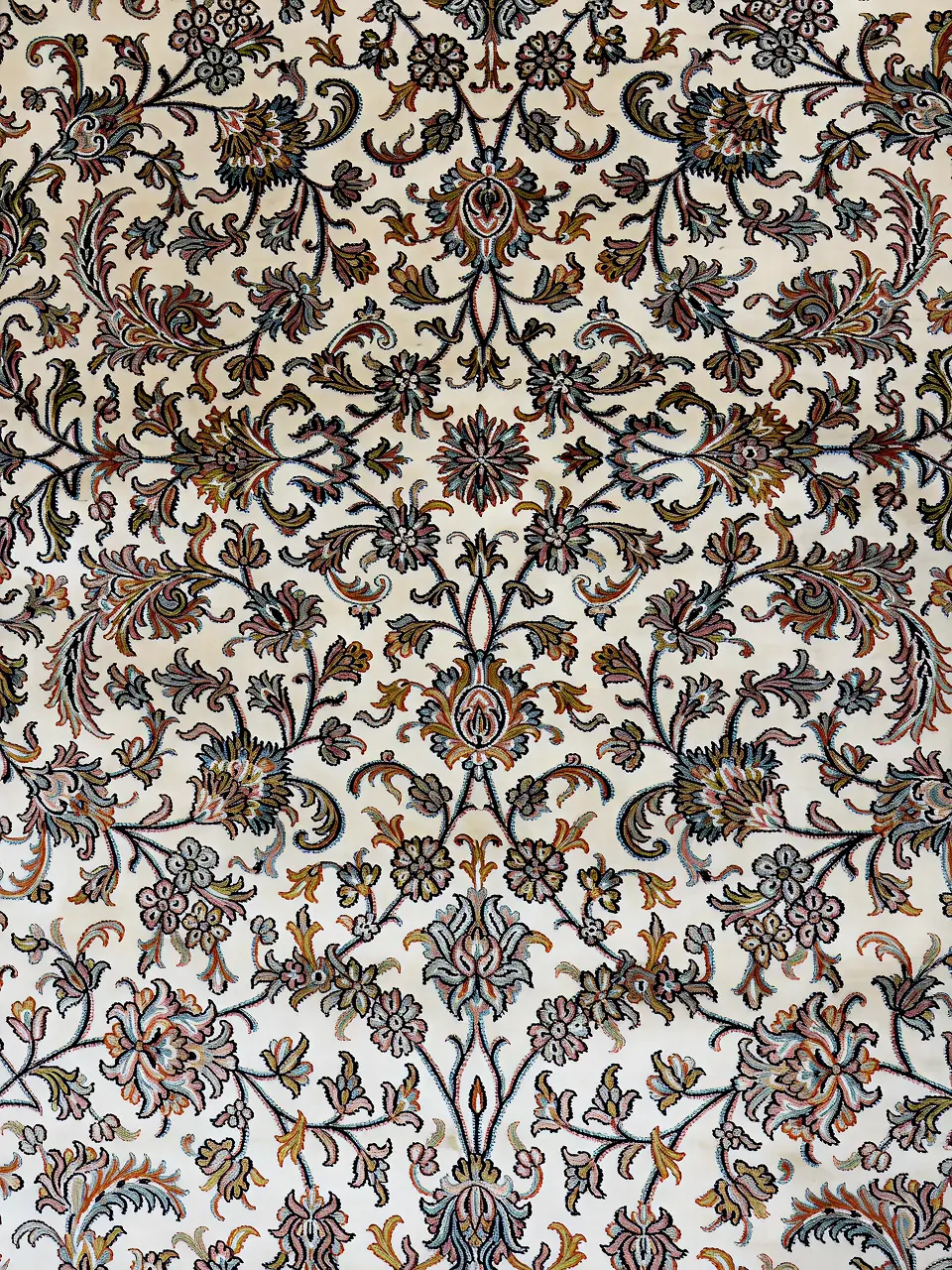 Handmade Kashmir Pure Silk Rug (4 x 6) ft Hand knotted