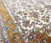 Handmade Kashmir Pure Silk Carpet (White) 4 x 6 ft Hand Knotted