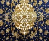 Handmade Kashmir Pure Silk  (Navy Blue) 4 x 6 ft Hand Knotted