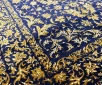 Handmade Kashmir Pure Silk  (Navy Blue) 4 x 6 ft Hand Knotted
