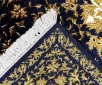 Handmade Kashmir Pure Silk  (Navy Blue) 4 x 6 ft Hand Knotted