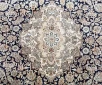 Handmade Kashmir Pure Silk Carpet (Blue/Beidge) 6 x 4 ft Hand knotted