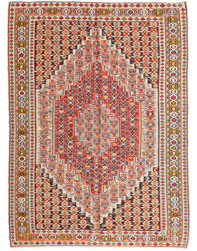 Kilim Senneh 4 x 6 ft unique woven by hand