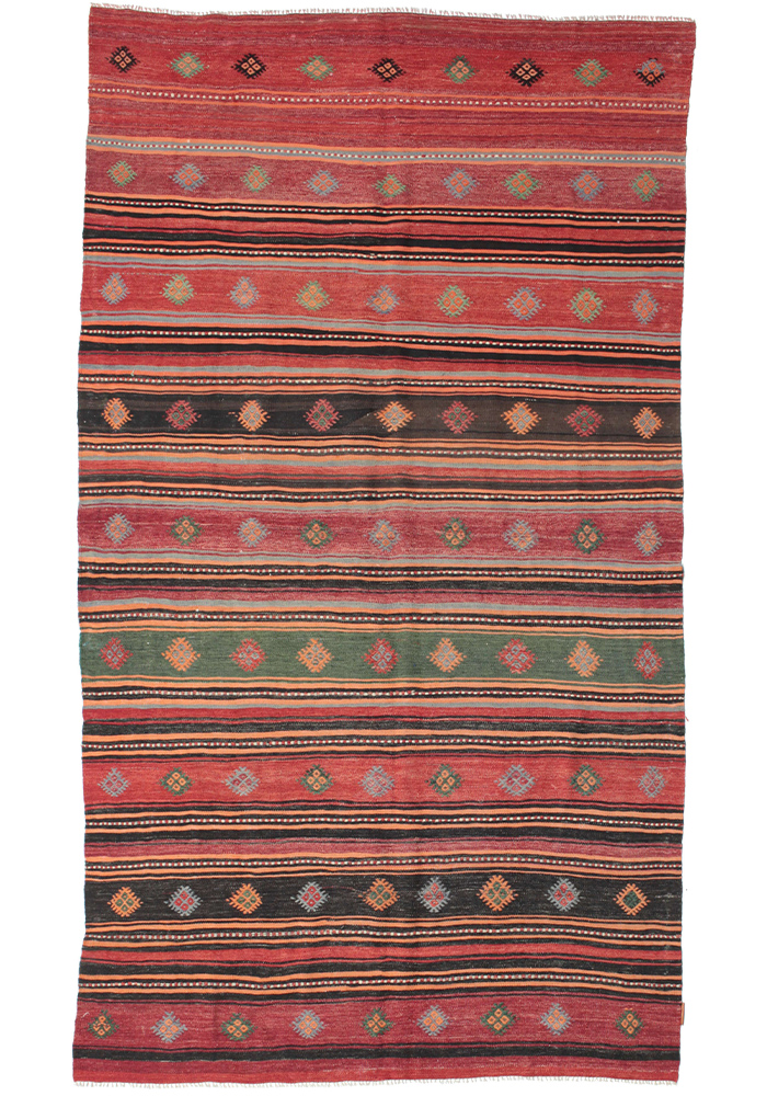 Kilim Semi Antique Turkish 6 x 4 ft unique woven by handc