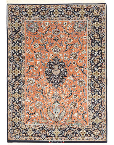 Isfahan 3 x 5 ft unique knotted by hand