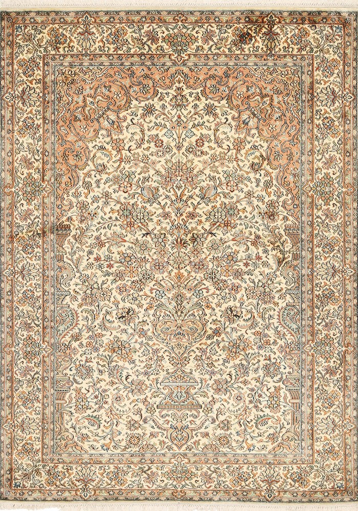 Kashmir pure silk 4 x 6 ft Hand knotted