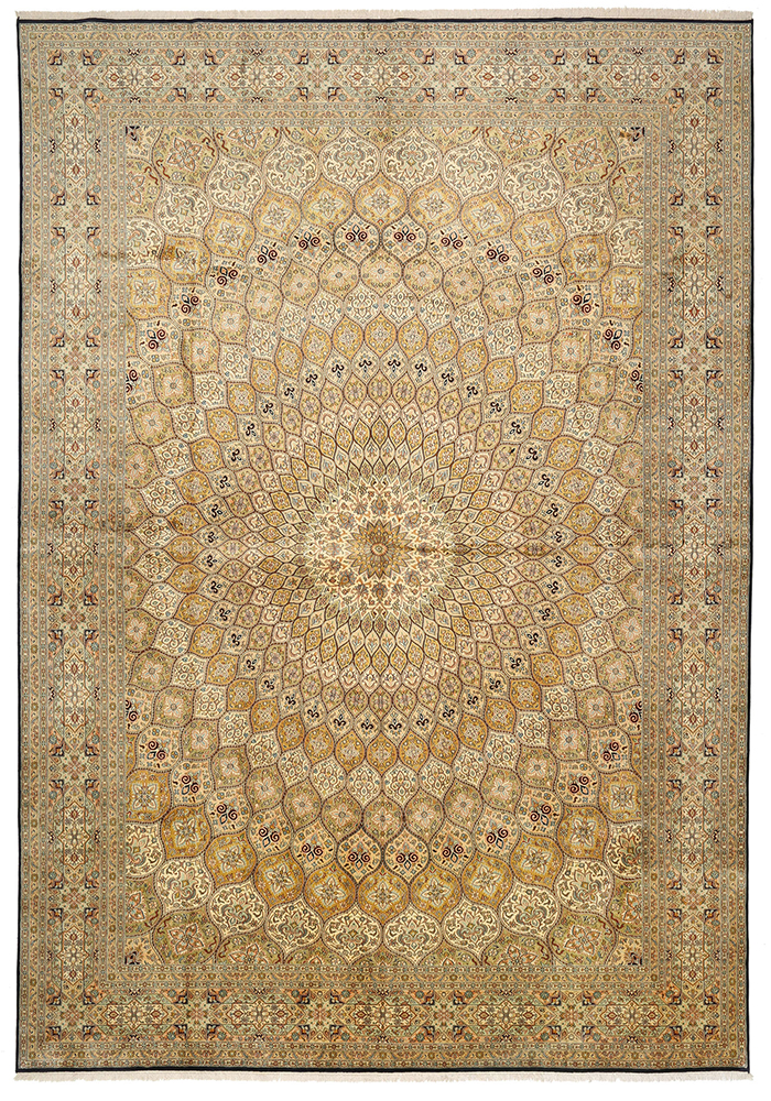 Kashmir pure silk (Yellow Carpet) 6 X 9 FT Hand knotted 