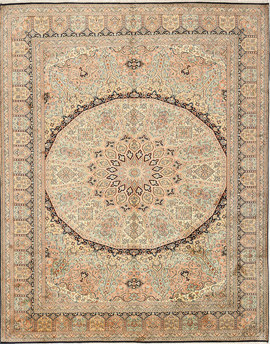 Kashmir Pure Silk Carpet 5 x 7 ft hand knotted